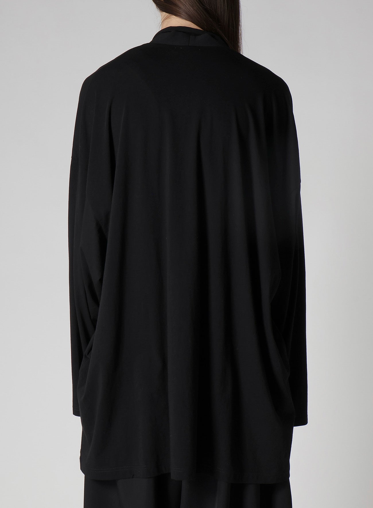 COTTON CASHMERE JERSEY ONE BUTTON CARDIGAN