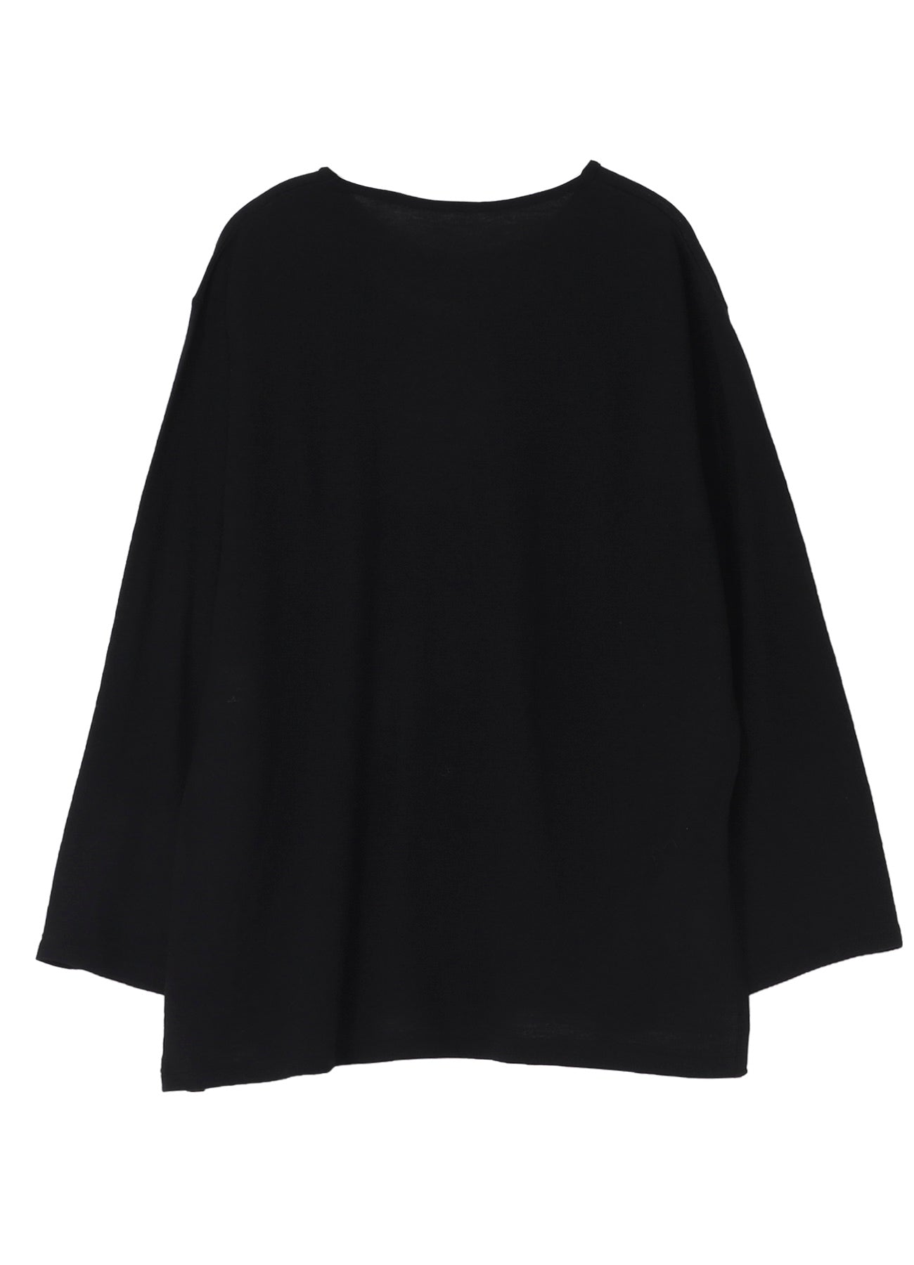 MILLING WOOL SIDE SLIT ROUND NECK LONG SLV T
