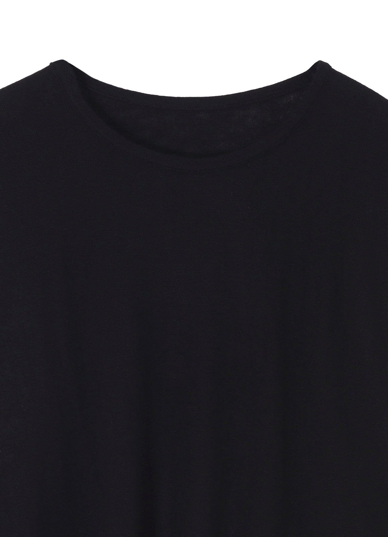 MILLING WOOL SIDE SLIT ROUND NECK LONG SLV T