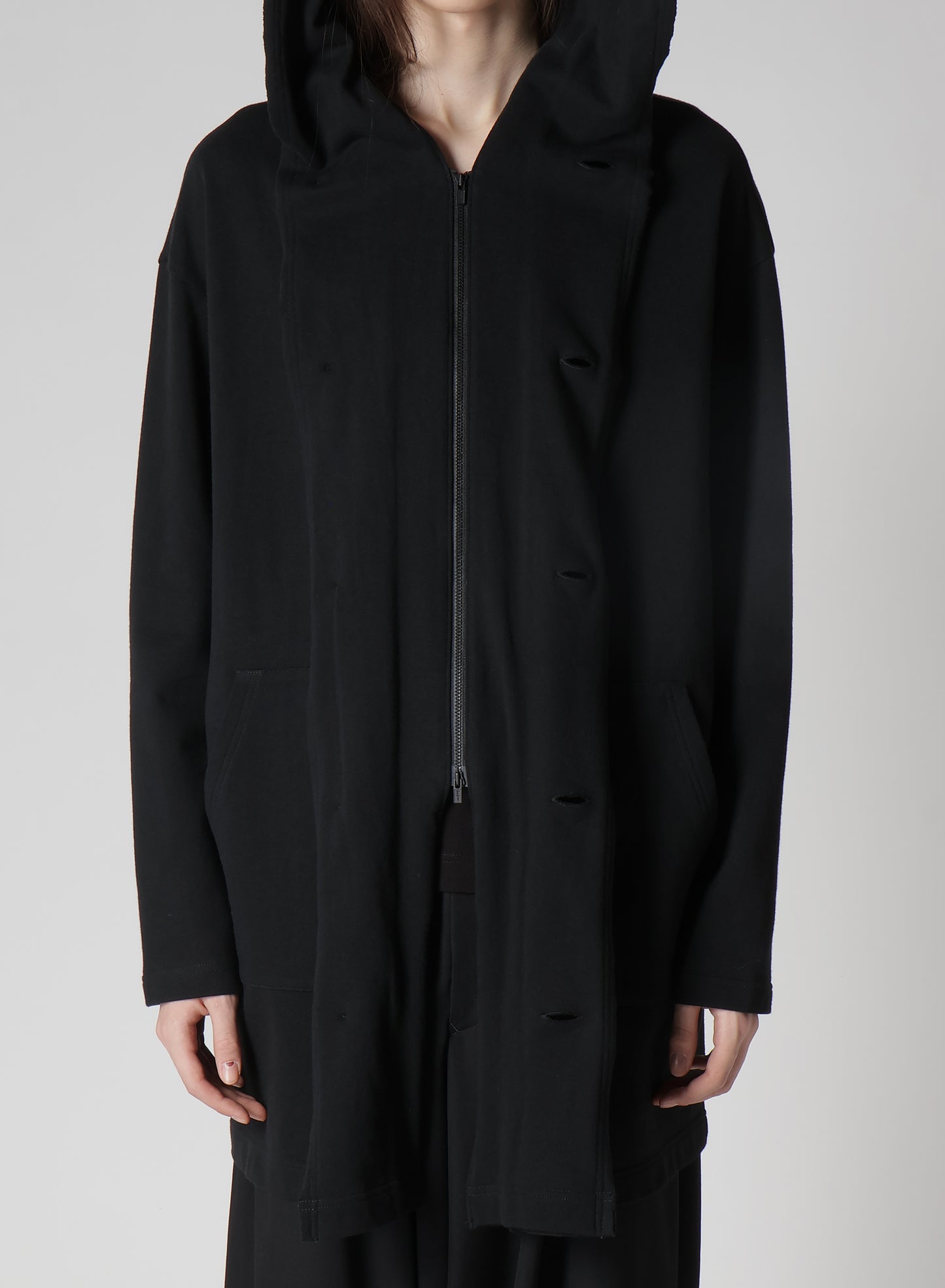 REGULATION FRENCH TERRY HOODED COAT