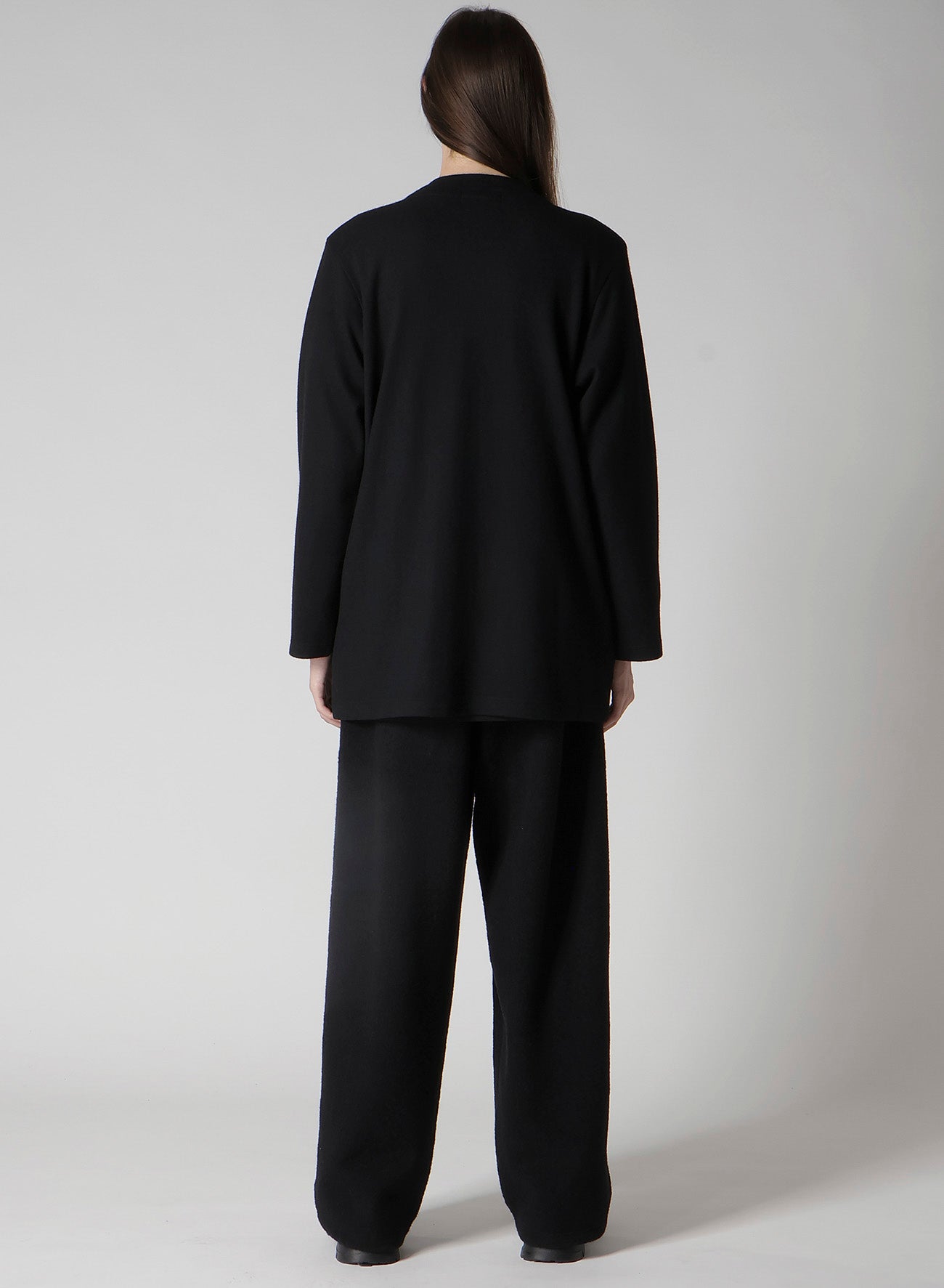WOOLLEN JERSEY ROUND NECK JACKET