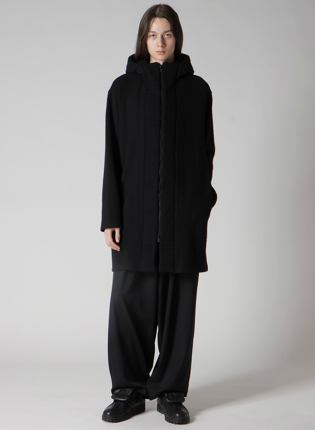 1/12 WOOL JACQUARD PADDED HOODIE