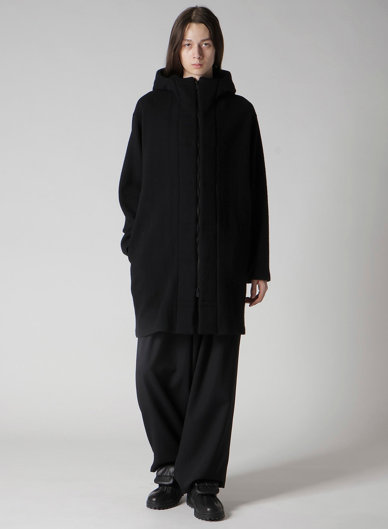 1/12 WOOL JACQUARD PADDED HOODIE