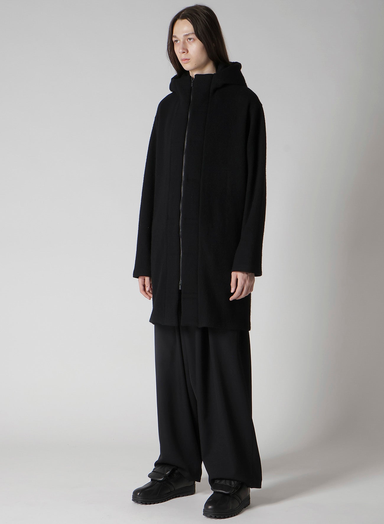 1/12 WOOL JACQUARD PADDED HOODIE