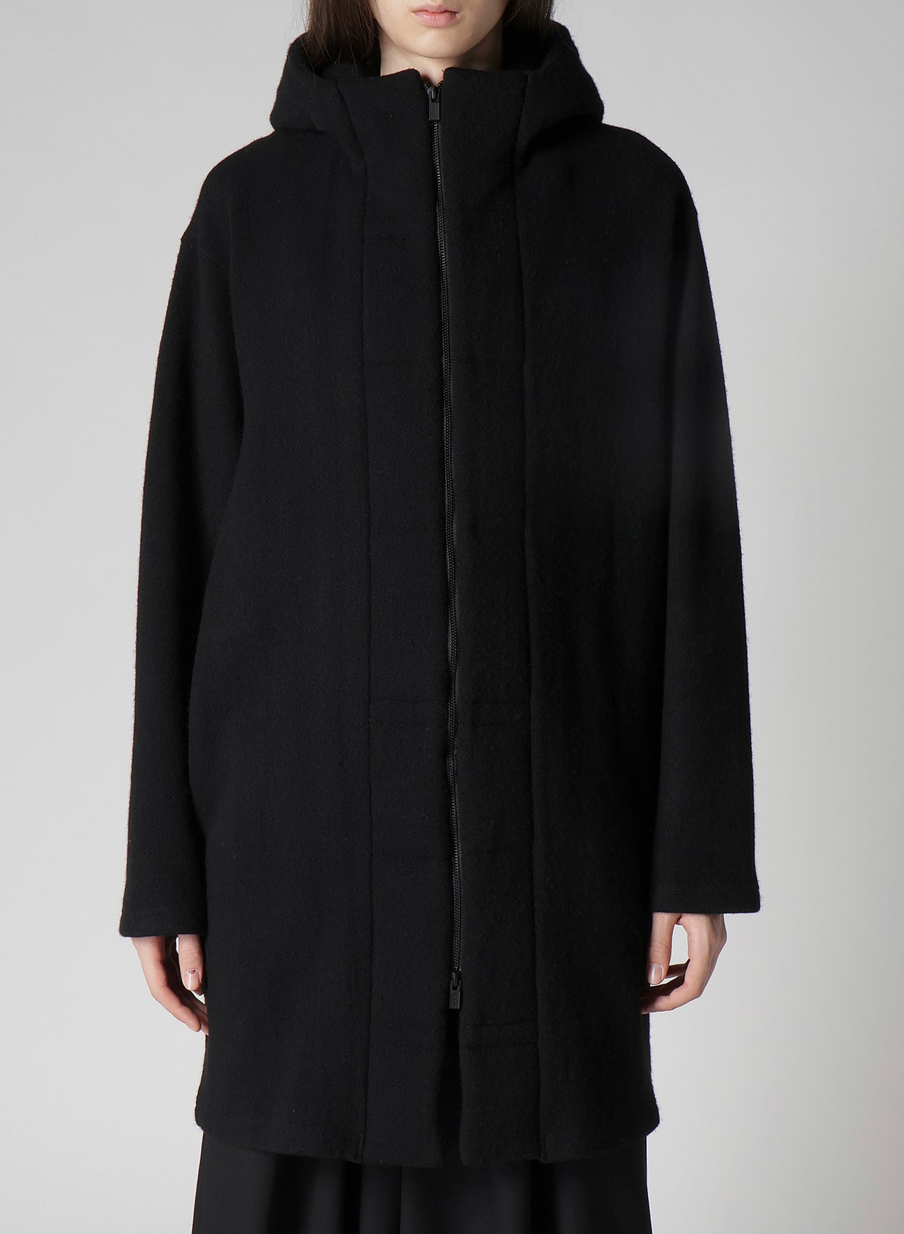 1/12 WOOL JACQUARD PADDED HOODIE