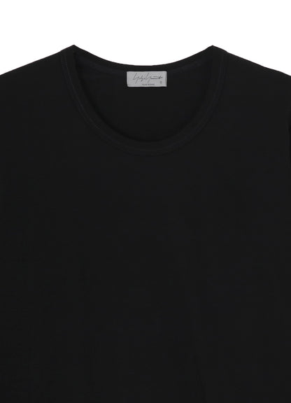 30/-COTTON SINGLE JERSEY BUTTON SLIT LONG SLV T