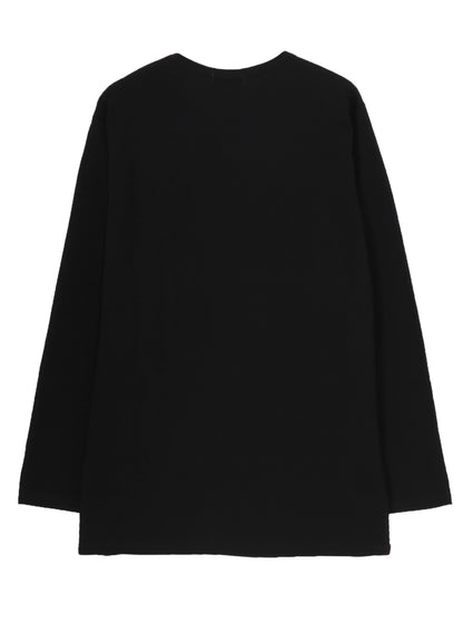 30/-COTTON SINGLE JERSEY SLIT HENLEY NECK T