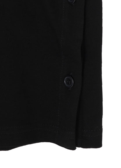 30/-COTTON SINGLE JERSEY SLIT HENLEY NECK T