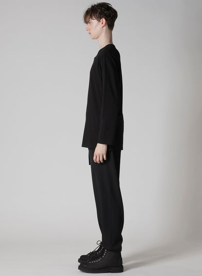 30/-COTTON SINGLE JERSEY SLIT HENLEY NECK T