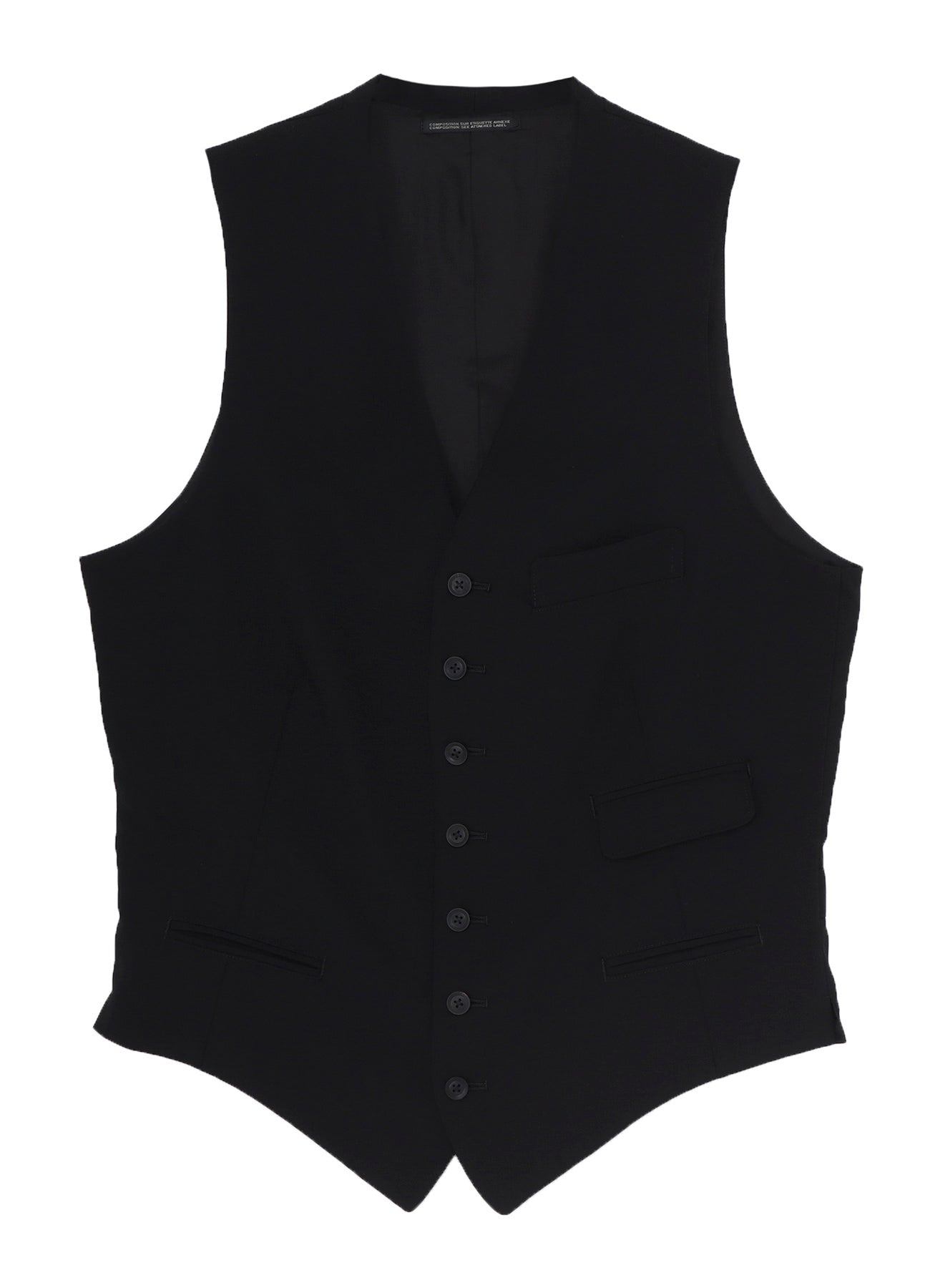 WOOL GABARDINE 7BUTTONS VEST