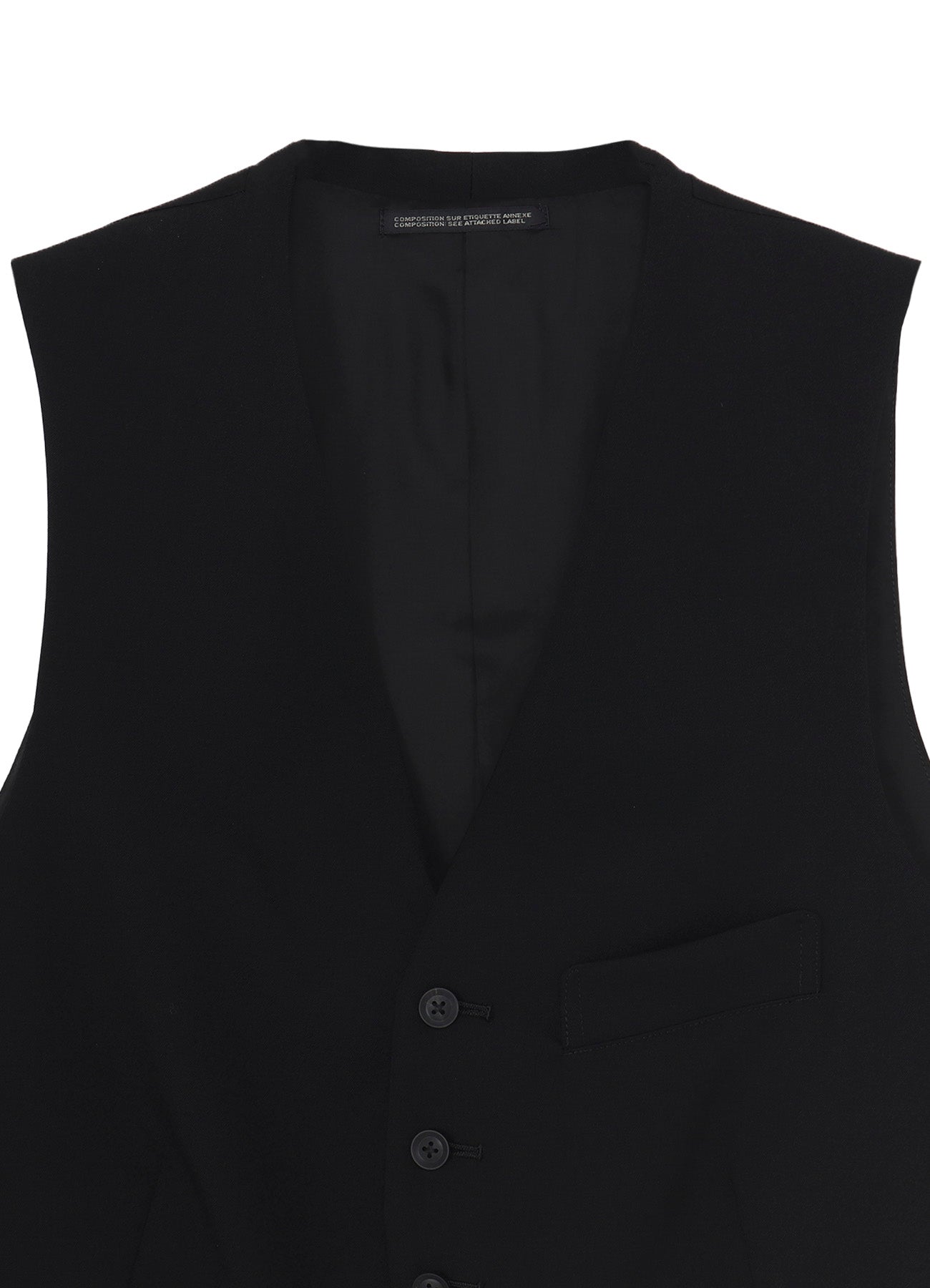 WOOL GABARDINE 7BUTTONS VEST