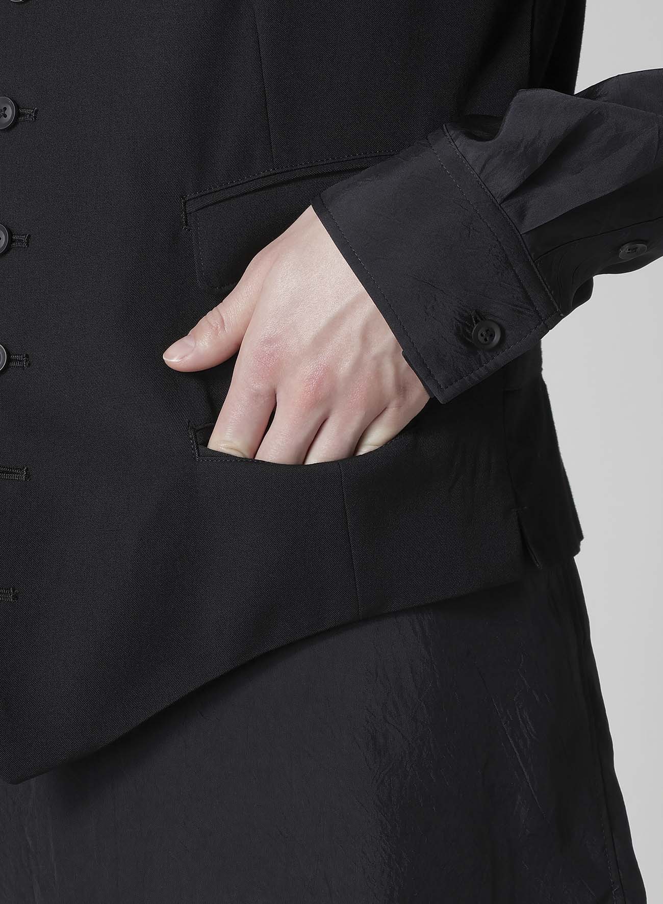 WOOL GABARDINE 7BUTTONS VEST