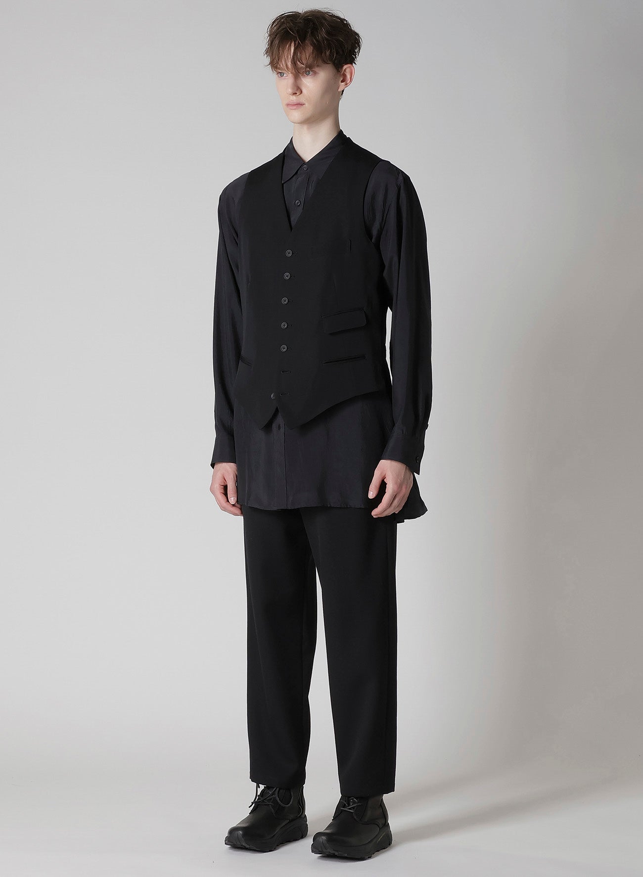 WOOL GABARDINE 7BUTTONS VEST