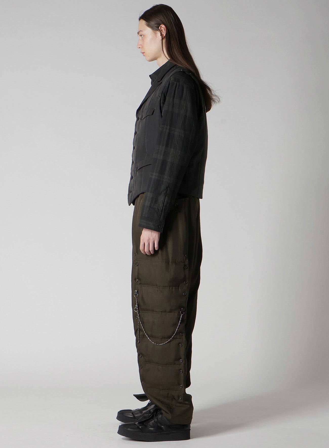 COTTON LINEN DOUBLE VEST WITH LINER