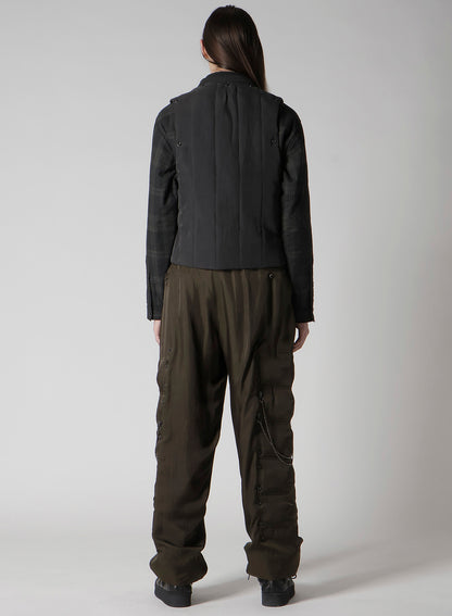 COTTON LINEN DOUBLE VEST WITH LINER