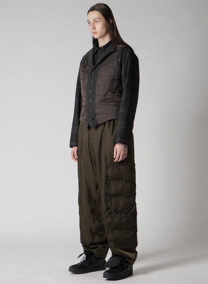 COTTON LINEN DOUBLE VEST WITH LINER