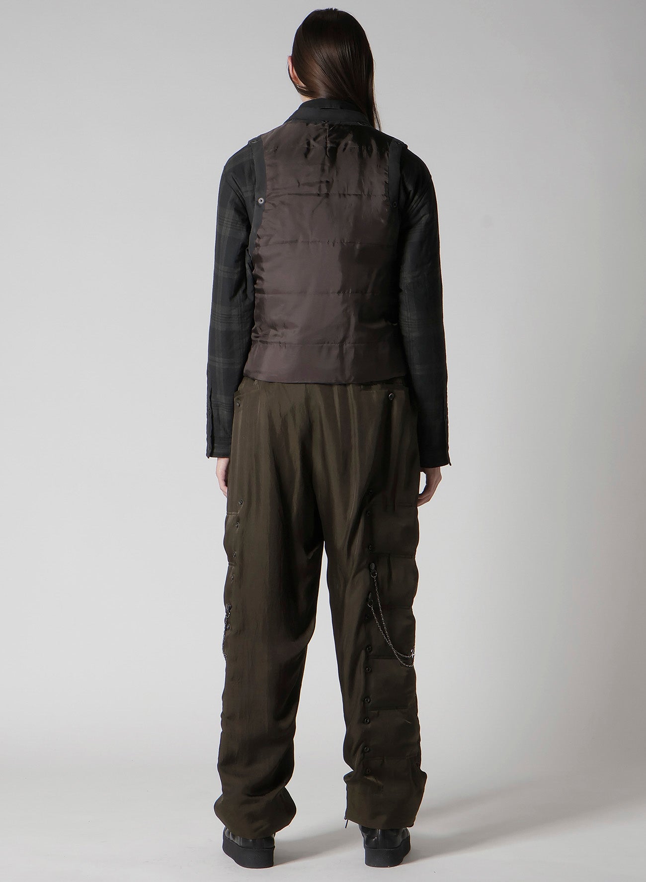 COTTON LINEN DOUBLE VEST WITH LINER