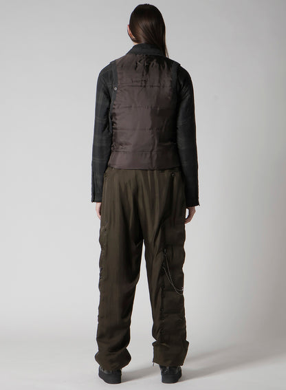 COTTON LINEN DOUBLE VEST WITH LINER