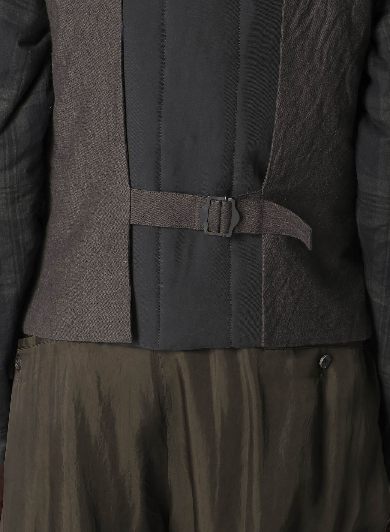 COTTON LINEN DOUBLE VEST WITH LINER