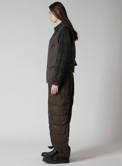 COTTON LINEN DOUBLE VEST WITH LINER