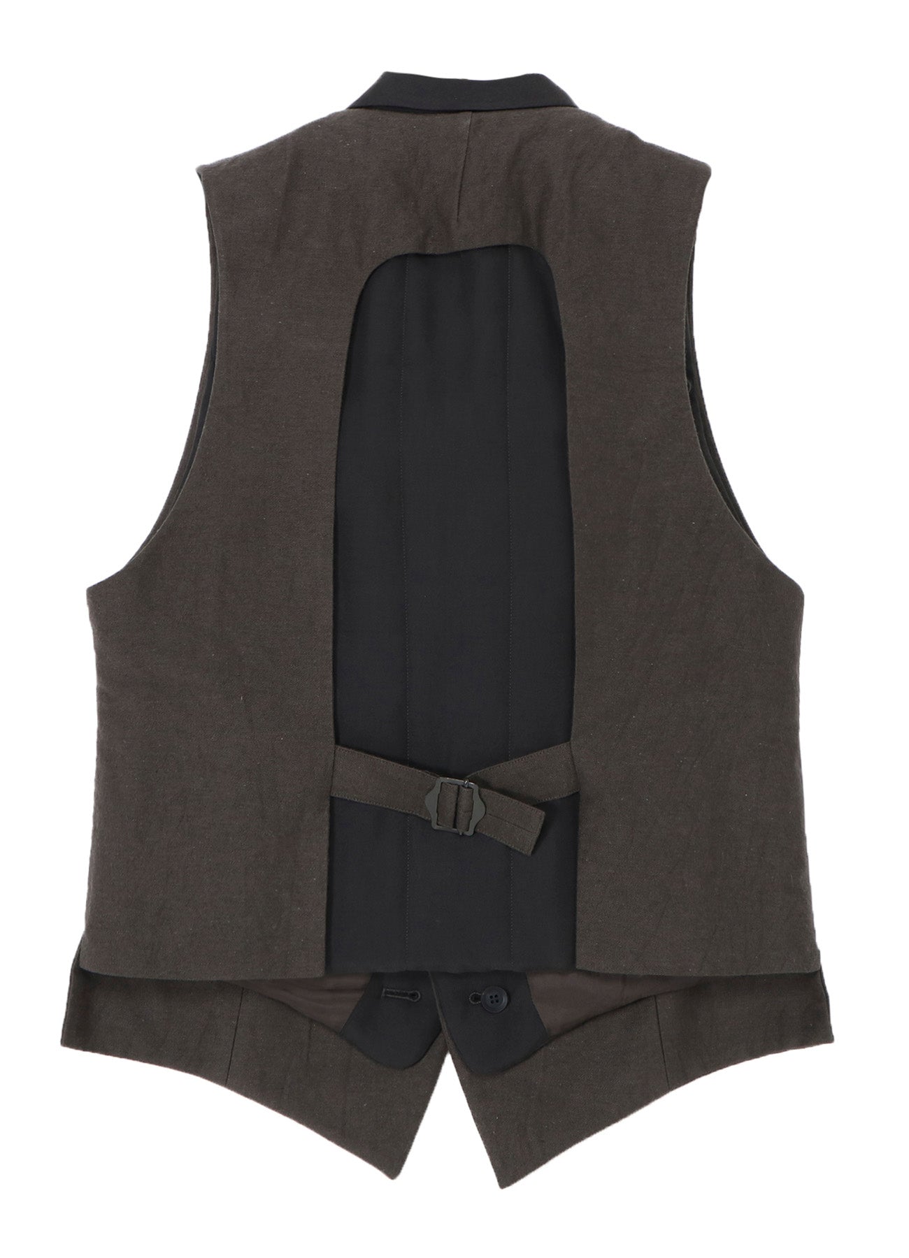 COTTON LINEN DOUBLE VEST WITH LINER