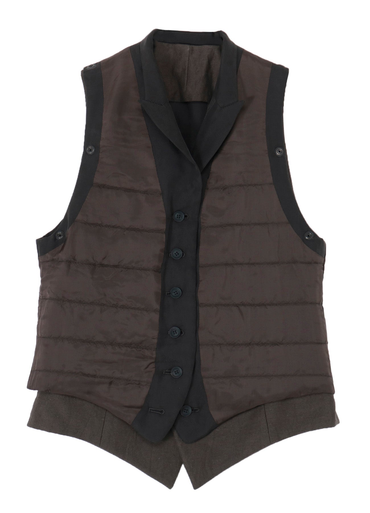 COTTON LINEN DOUBLE VEST WITH LINER