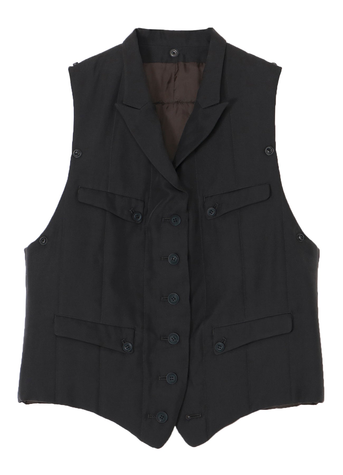 COTTON LINEN DOUBLE VEST WITH LINER