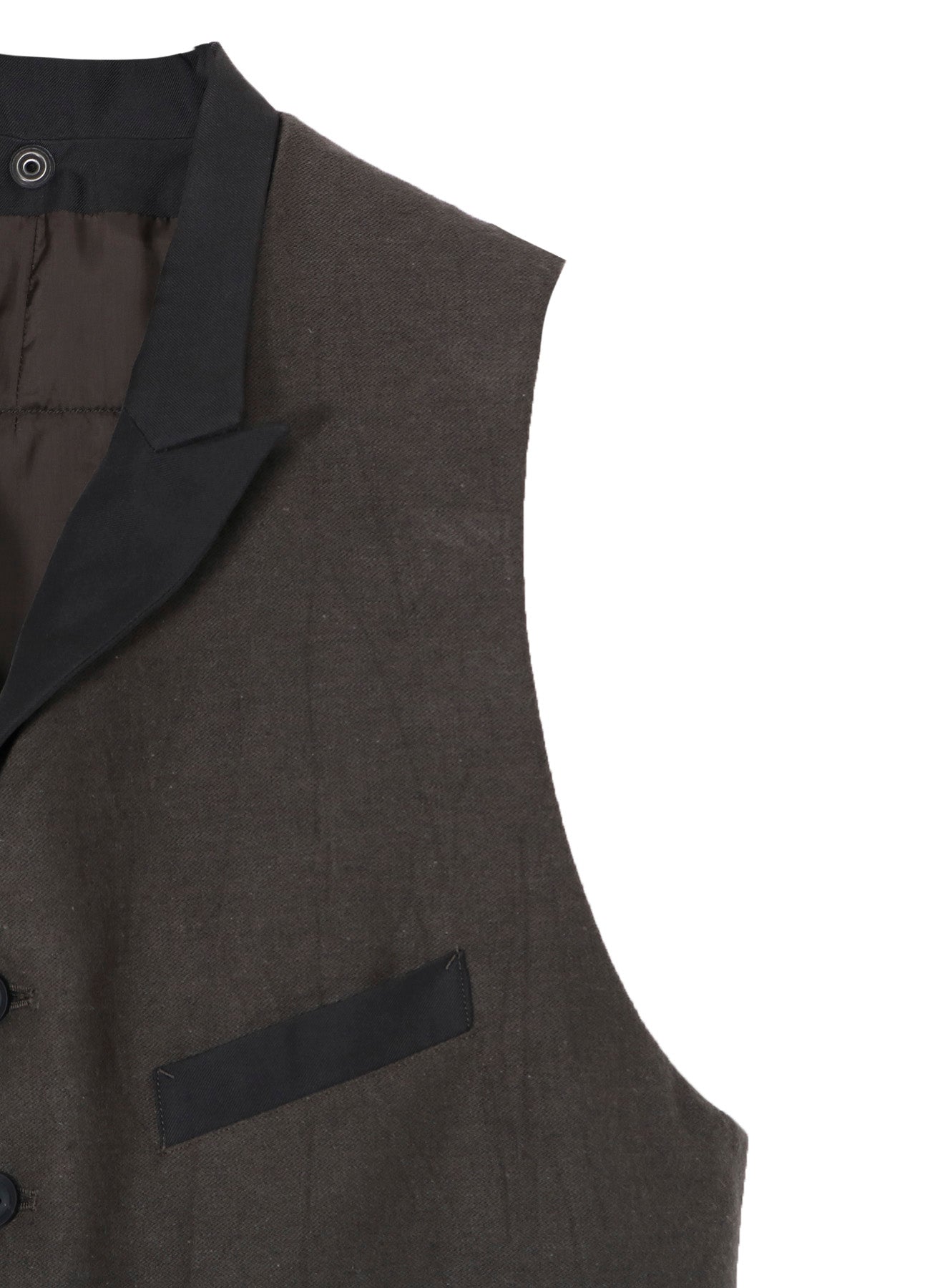 COTTON LINEN DOUBLE VEST WITH LINER