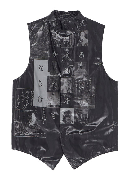 HIRAGANA PRINTED TRANSPARENT VEST