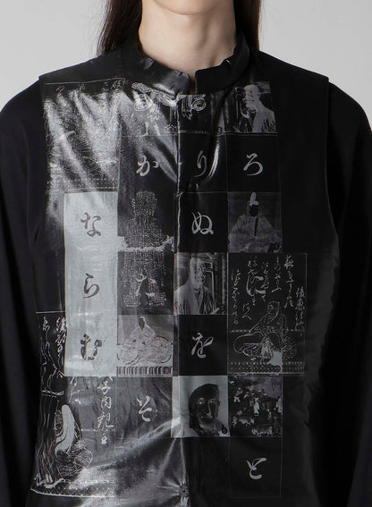 HIRAGANA PRINTED TRANSPARENT VEST