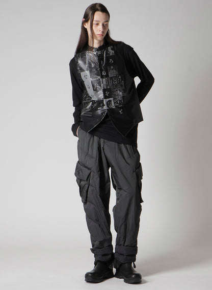 HIRAGANA PRINTED TRANSPARENT VEST