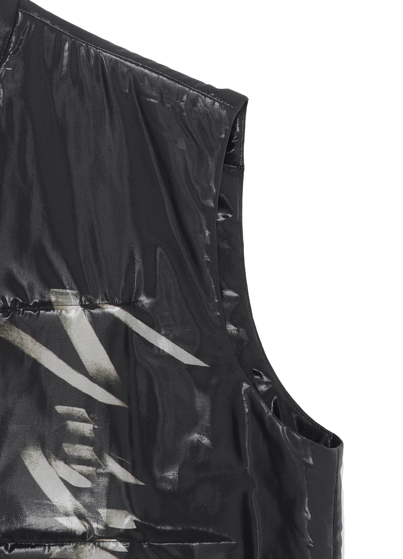 PAPER LOGO PRINTED CHINESE COLLAR VEST