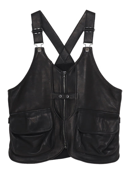 COW LEATHER DEEP-FRY TECH VEST
