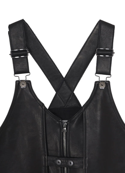COW LEATHER DEEP-FRY TECH VEST