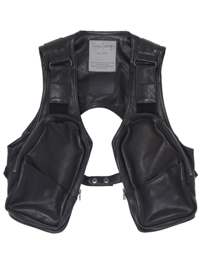 COW LEATHER DEEP-FRY HOLSTER BAG VEST
