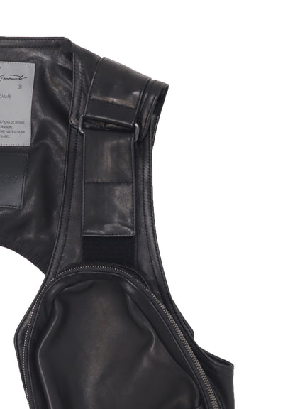 COW LEATHER DEEP-FRY HOLSTER BAG VEST