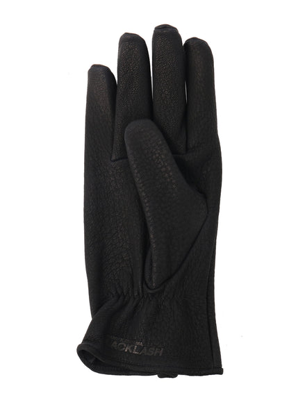 DEER SKIN BLACK ZIP GLOVES