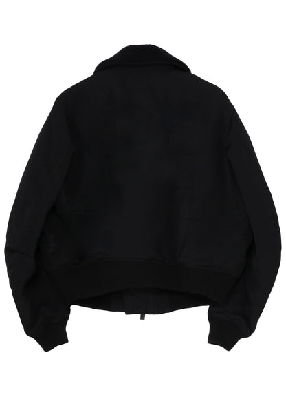 WOOL GABARDINE FLIGHT JACKET