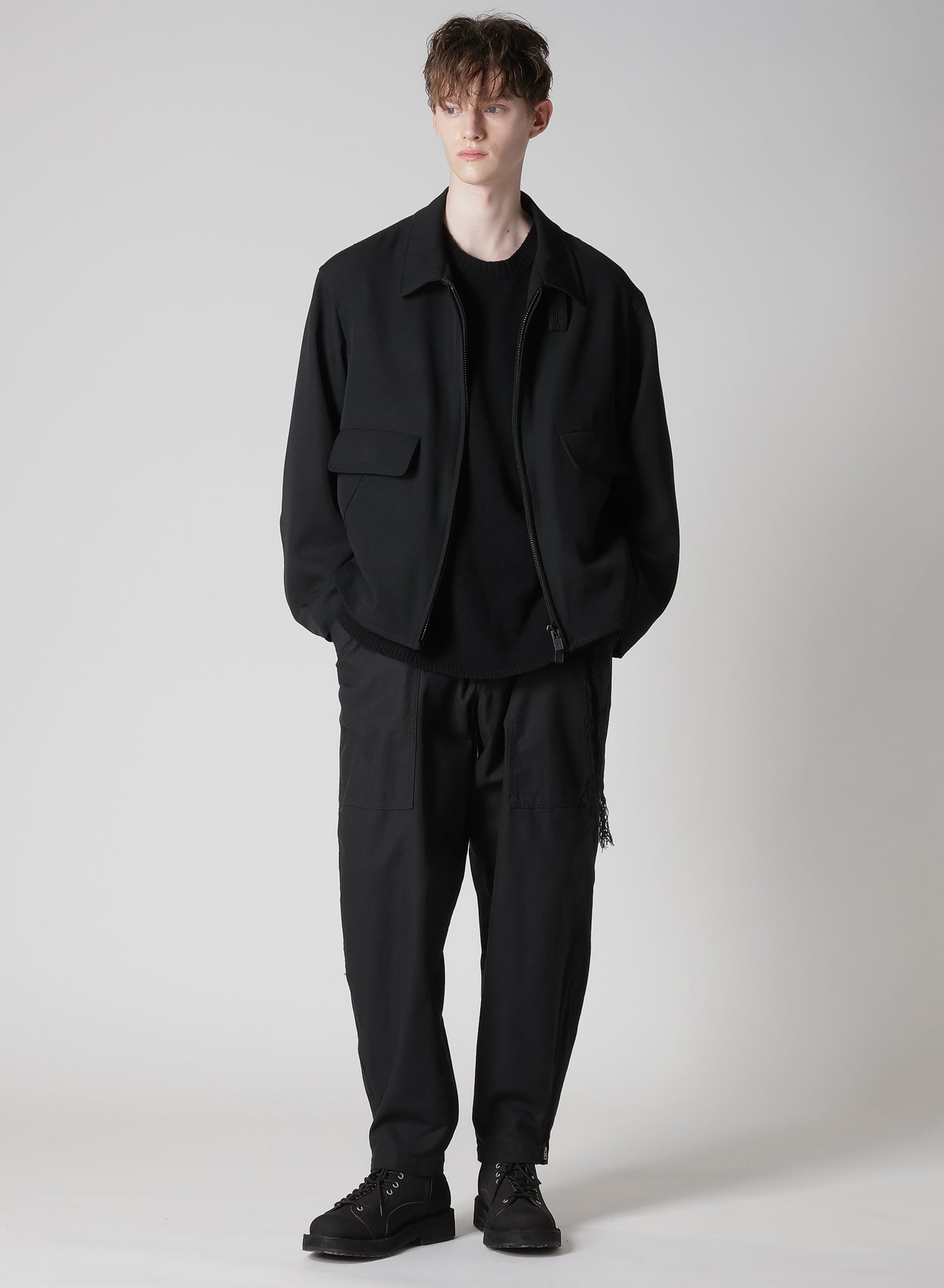 ARMY GABARDINE COLLAR TAB BLOUSON