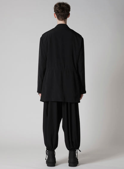 Ta TUXEDO BLOUSON WITH WAIST STRING
