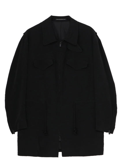 Ta TUXEDO BLOUSON WITH WAIST STRING