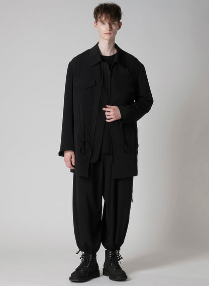 Ta TUXEDO BLOUSON WITH WAIST STRING