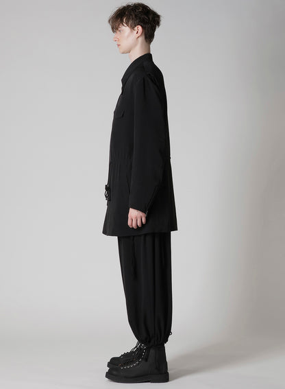 Ta TUXEDO BLOUSON WITH WAIST STRING
