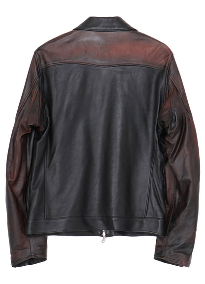 COMBI SHEEP DYED SINGLE ZIP BLOUSON