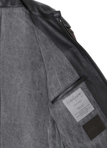 COMBI SHEEP DYED SINGLE ZIP BLOUSON