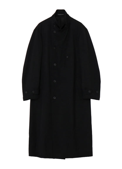 ARMY GABARDINE STAND COLLAR COAT