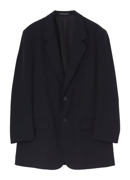 WOOL GABARDINE LEFT SEAM ZIPPER JACKET