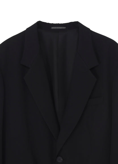 WOOL GABARDINE LEFT SEAM ZIPPER JACKET