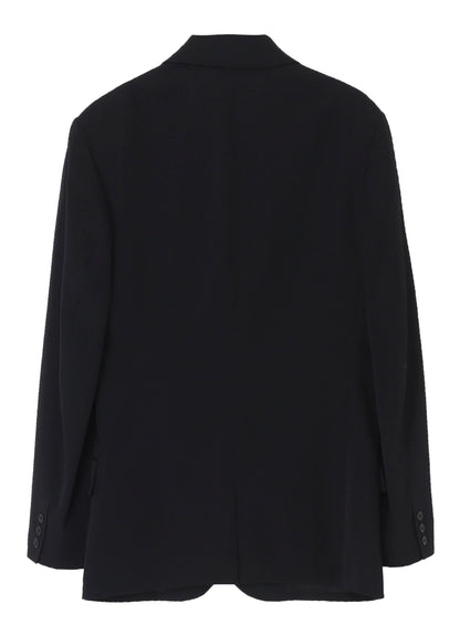 WOOL GABARDINE STITCH LAPEL JACKET