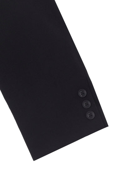 WOOL GABARDINE STITCH LAPEL JACKET